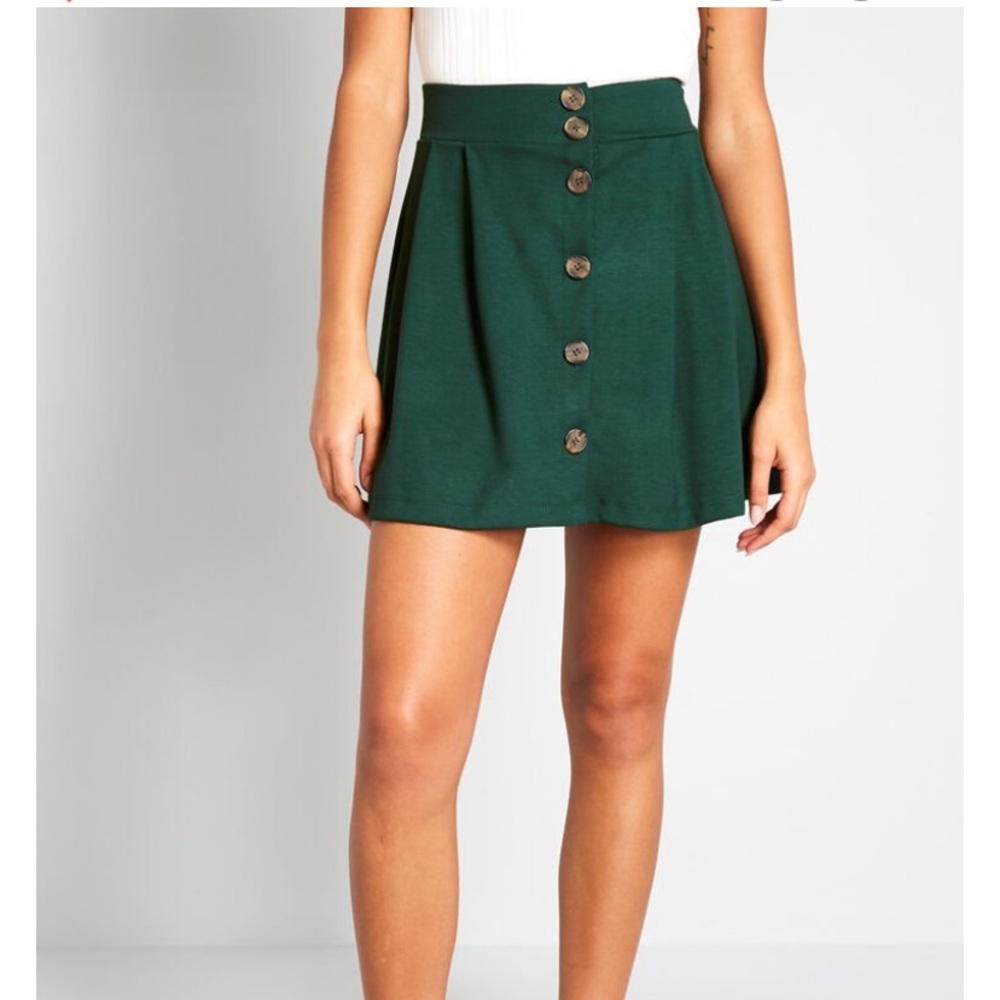 Pretty Knit Button Front Skirt